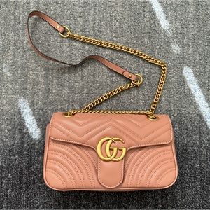 Mauve/tan crossbody bag